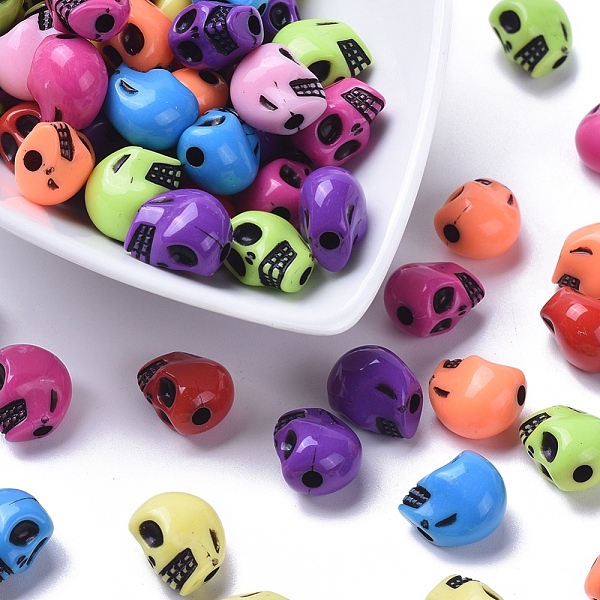 PandaHall Antique Acrylic Beads, Skull, Mixed Color, 13x10x11mm, Hole: 1.5mm, about 600pcs/500g Acrylic Skull Multicolor
PandaHall Antique Acrylic Beads, Skull, Mixed Color, 13x10x11mm, Hole: 1.5mm, about 600pcs/500g Acrylic Skull Multicolor