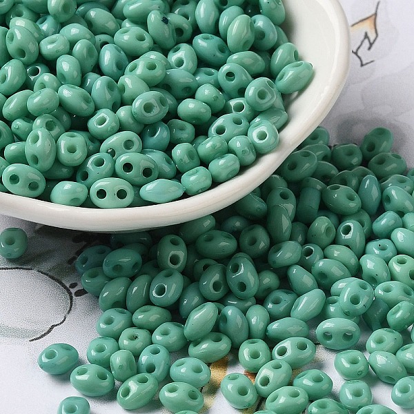 PandaHall Opaque Acrylic Beads, Double Hole, Oval, Light Sea Green, 6x4.5x3.3mm, Hole: 1.2mm, about 14516pcs/500g Acrylic Oval
PandaHall Opaque Acrylic Beads, Double Hole, Oval, Light Sea Green, 6x4.5x3.3mm, Hole: 1.2mm, about 14516pcs/500g Acrylic Oval