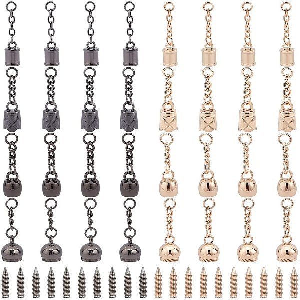 PandaHall WADORN 32Pcs 8 Style Alloy Curb Chain Extender, with Cord Ends, End Caps, Mixed Color, 4pcs/style Alloy
PandaHall WADORN 32Pcs 8 Style Alloy Curb Chain Extender, with Cord Ends, End Caps, Mixed Color, 4pcs/style Alloy