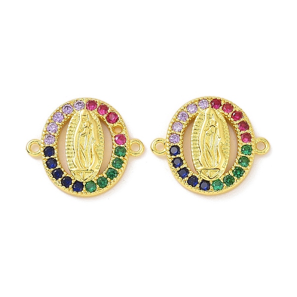 PandaHall Real 18K Gold Plated Brass Micro Pave Colorful Cubic Zirconia Connector Charms, Religion Oval Links, Virgin, 13.5x16x2mm, Hole...
PandaHall Real 18K Gold Plated Brass Micro Pave Colorful Cubic Zirconia Connector Charms, Religion Oval Links, Virgin, 13.5x16x2mm, Hole...