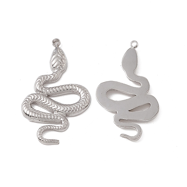 PandaHall 201 Stainless Steel Pendants, Snake Charm, Stainless Steel Color, 26x24.5x1.5mm, Hole: 1.4mm 201 Stainless Steel Snake
PandaHall 201 Stainless Steel Pendants, Snake Charm, Stainless Steel Color, 26x24.5x1.5mm, Hole: 1.4mm 201 Stainless Steel Snake