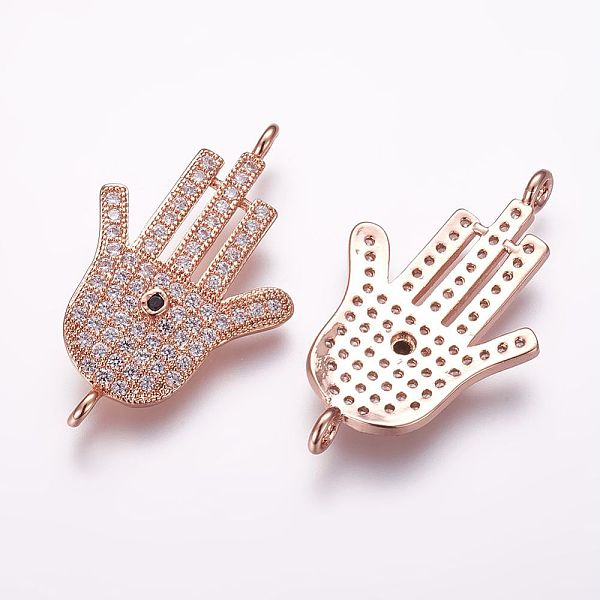 PandaHall Brass Micro Pave Cubic Zirconia Links, Palm, Rose Gold, 30x18x4mm, Hole: 1.5mm Brass+Cubic Zirconia Palm
PandaHall Brass Micro Pave Cubic Zirconia Links, Palm, Rose Gold, 30x18x4mm, Hole: 1.5mm Brass+Cubic Zirconia Palm