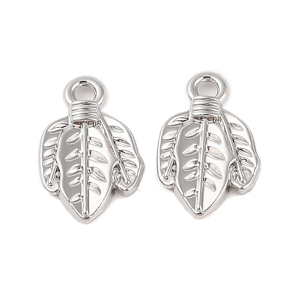 PandaHall Rack Plating Alloy Pendants, Leaf, Platinum, 19x11x12.5mm, Hole: 2mm Alloy Leaf
PandaHall Rack Plating Alloy Pendants, Leaf, Platinum, 19x11x12.5mm, Hole: 2mm Alloy Leaf