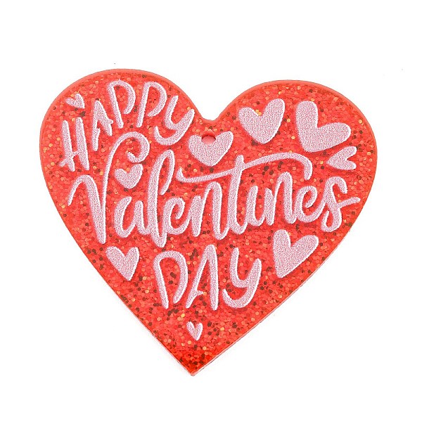 PandaHall Valentine's Day Printed Acrylic Pendants, Cerise, Heart, 36x40x2mm, Hole: 1.6mm Acrylic Heart Red
PandaHall Valentine's Day Printed Acrylic Pendants, Cerise, Heart, 36x40x2mm, Hole: 1.6mm Acrylic Heart Red