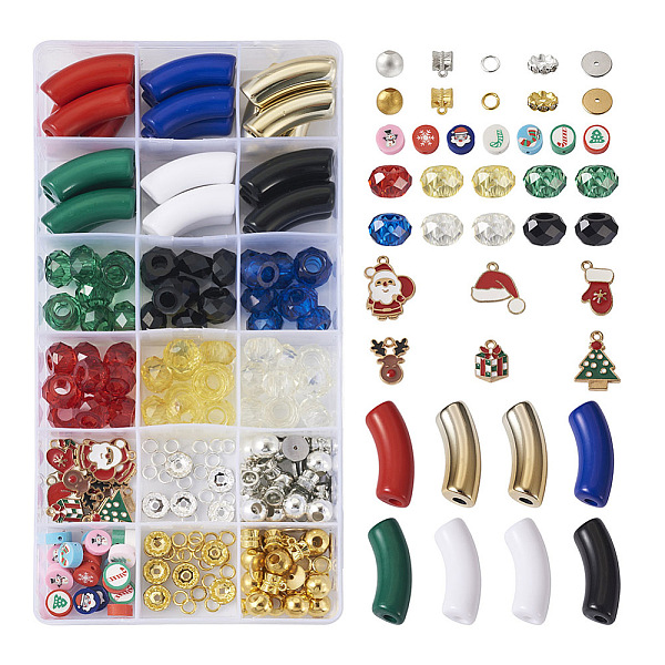 PandaHall Beadthoven DIY Christmas Jewelry Making Finding Kits, Including Acrylic Tube Beads, Christmas Glove & Tree & Reindeer Alloy Enamel..., Multicolor
PandaHall Beadthoven DIY Christmas Jewelry Making Finding Kits, Including Acrylic Tube Beads, Christmas Glove & Tree & Reindeer Alloy Enamel..., Multicolor