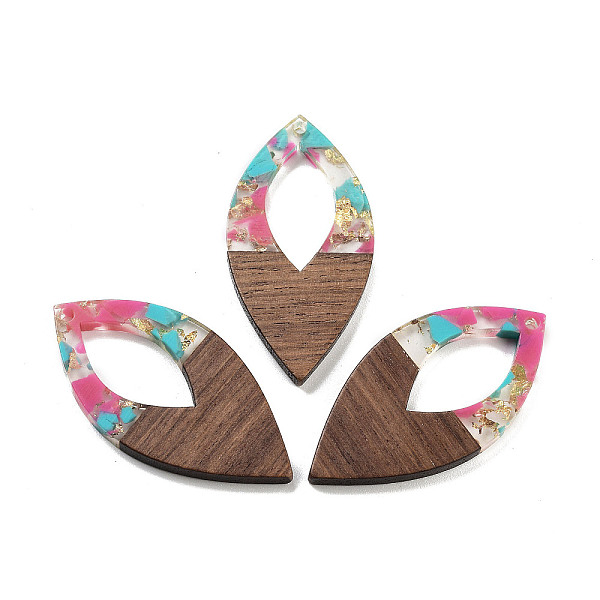 PandaHall Walnut Wood Pendants, Resin & Gold Foil, Oval, Hot Pink, 47.5x24x3.5mm, Hole: 2mm Wood Oval
PandaHall Walnut Wood Pendants, Resin & Gold Foil, Oval, Hot Pink, 47.5x24x3.5mm, Hole: 2mm Wood Oval