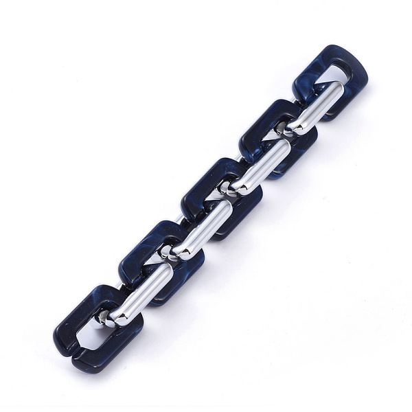 PandaHall Handmade Acrylic Cable Chains, with CCB Plastic Linking Rings, Dark Blue, Link: 20x30.5x5mm, 20x30x6mm, about 39.37 inch...
PandaHall Handmade Acrylic Cable Chains, with CCB Plastic Linking Rings, Dark Blue, Link: 20x30.5x5mm, 20x30x6mm, about 39.37 inch...