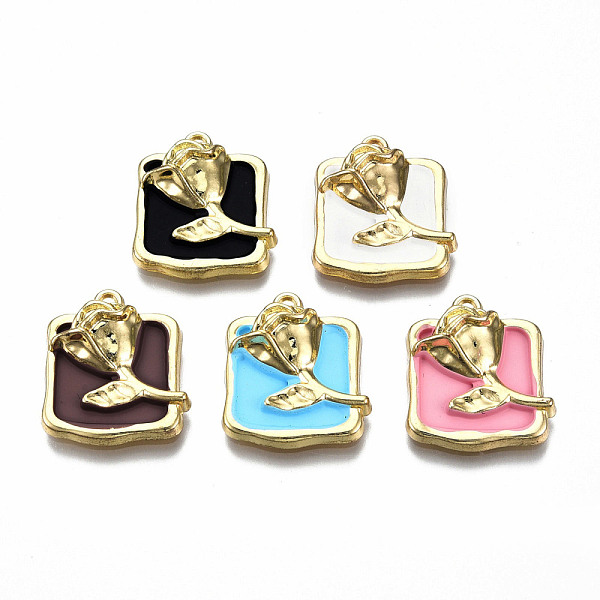 PandaHall Rack Plating Alloy Enamel Pendants, Cadmium Free & Lead Free, Light Gold, Rectangle with Rose, Mixed Color, 21.5x19x6mm, Hole..., Multicolor
PandaHall Rack Plating Alloy Enamel Pendants, Cadmium Free & Lead Free, Light Gold, Rectangle with Rose, Mixed Color, 21.5x19x6mm, Hole..., Multicolor