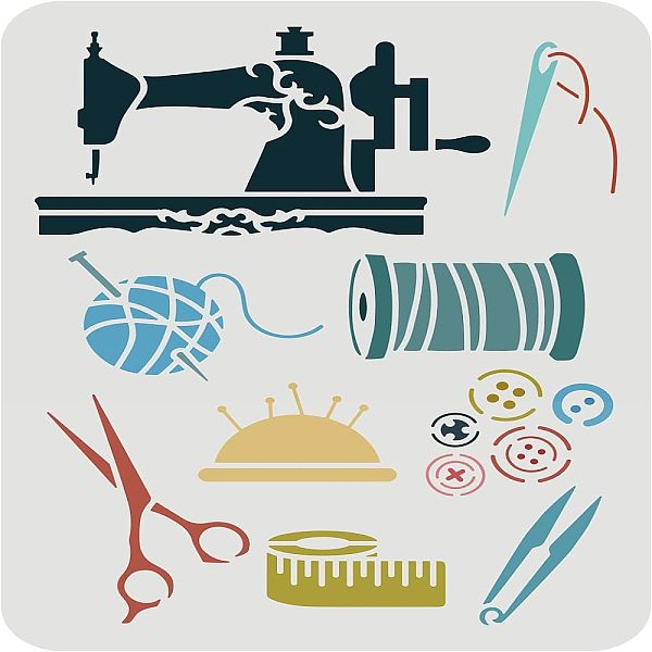 PandaHall FINGERINSPIRE Sewing Machine Stencil for Painting 29.7x21cm Plastic Yarn Needle Buttons Stencil Reusable Scissors Tweezers Sewing...
PandaHall FINGERINSPIRE Sewing Machine Stencil for Painting 29.7x21cm Plastic Yarn Needle Buttons Stencil Reusable Scissors Tweezers Sewing...