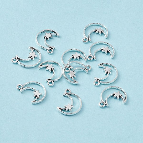 PandaHall Tibetan Style Alloy Pendants, Moon with Star, Antique Silver, 19x15x2mm, Hole: 1.6mm Alloy Moon
PandaHall Tibetan Style Alloy Pendants, Moon with Star, Antique Silver, 19x15x2mm, Hole: 1.6mm Alloy Moon
