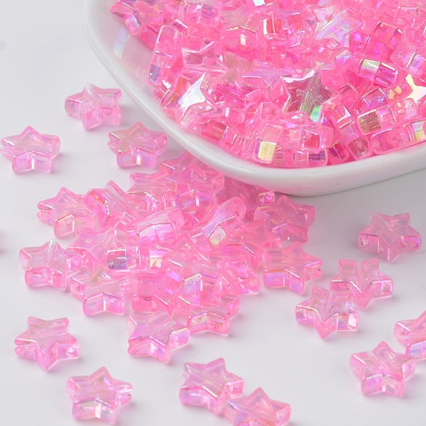 PandaHall Eco-Friendly Transparent Acrylic Beads, Star, Pink, AB Color, about 10mm in diameter, 4mm thick, hole:1.5mm Acrylic Star Pink
PandaHall Eco-Friendly Transparent Acrylic Beads, Star, Pink, AB Color, about 10mm in diameter, 4mm thick, hole:1.5mm Acrylic Star Pink