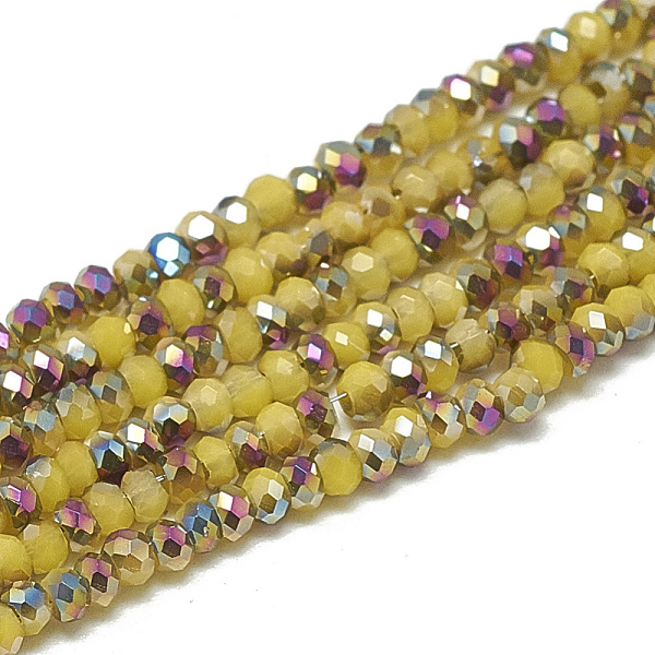 PandaHall Electroplate Opaque Solid Color Glass Beads Strands, Faceted, Half Plated, Rondelle, Yellow, 2x1.5mm, Hole: 0.7mm, about...
PandaHall Electroplate Opaque Solid Color Glass Beads Strands, Faceted, Half Plated, Rondelle, Yellow, 2x1.5mm, Hole: 0.7mm, about...