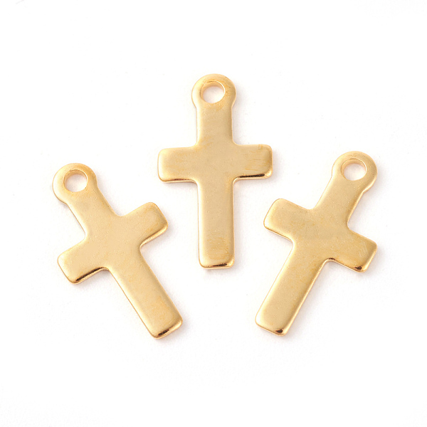 PandaHall 201 Stainless Steel Charms, Cross, Golden, 14.5x8x0.8mm, Hole: 1.4mm 201 Stainless Steel Cross
PandaHall 201 Stainless Steel Charms, Cross, Golden, 14.5x8x0.8mm, Hole: 1.4mm 201 Stainless Steel Cross
