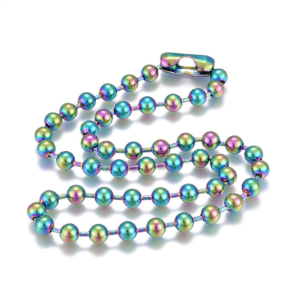 PandaHall 304 Stainless Steel Ball Chain Necklaces, with Ball Chain Connectors, Rainbow Color, 24.02 inch(61cm), Beads: 8mm 304 Stainless...
PandaHall 304 Stainless Steel Ball Chain Necklaces, with Ball Chain Connectors, Rainbow Color, 24.02 inch(61cm), Beads: 8mm 304 Stainless...