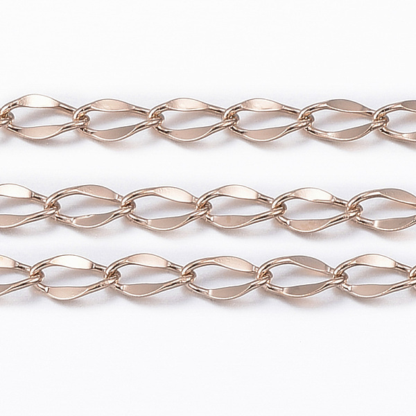 PandaHall 3.28 Feet Ion Plating(IP) 304 Stainless Steel Curb Chains, Twisted Chains, Rose Gold, 4x2x0.1mm 304 Stainless Steel
PandaHall 3.28 Feet Ion Plating(IP) 304 Stainless Steel Curb Chains, Twisted Chains, Rose Gold, 4x2x0.1mm 304 Stainless Steel