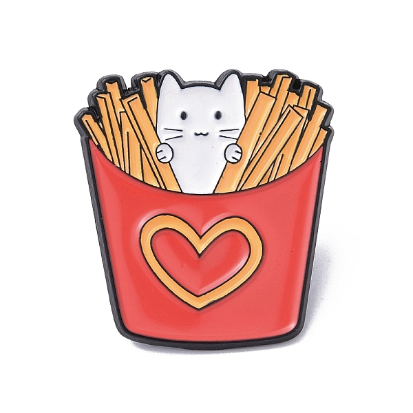 PandaHall Black Alloy Brooches, Enamel Pins, Cat with Food, French Fries, 28.5x26.5x1.4mm Alloy+Enamel Others
PandaHall Black Alloy Brooches, Enamel Pins, Cat with Food, French Fries, 28.5x26.5x1.4mm Alloy+Enamel Others