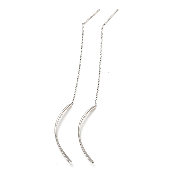 PandaHall 304 Stainless Steel Curved Bar Dangle Stud Earring Findings, Earring Thread, Stainless Steel Color, 115x2mm 304 Stainless Steel
PandaHall 304 Stainless Steel Curved Bar Dangle Stud Earring Findings, Earring Thread, Stainless Steel Color, 115x2mm 304 Stainless Steel