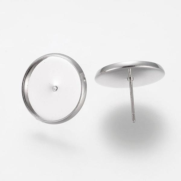 PandaHall Brass Stud Earring Settings, Platinum, 12x16mm, Tray: 14mm Brass Round
PandaHall Brass Stud Earring Settings, Platinum, 12x16mm, Tray: 14mm Brass Round