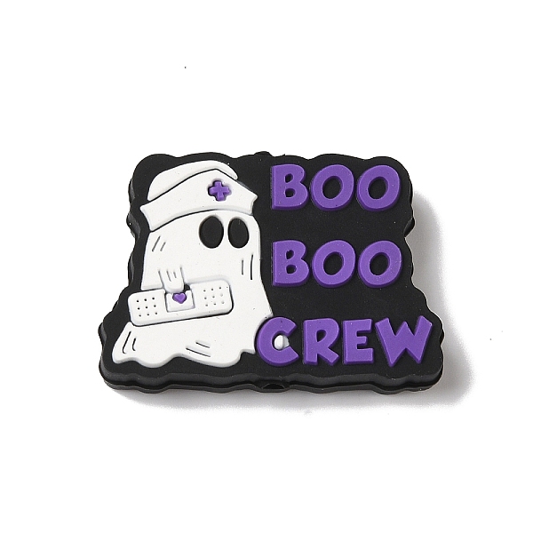 PandaHall Halloween Theme Silicone Focal Beads, Silicone Teething Beads, Boo Boo Crew Nurse Ghost, 30x21x7mm, Hole: 3.5mm Silicone Ghost
PandaHall Halloween Theme Silicone Focal Beads, Silicone Teething Beads, Boo Boo Crew Nurse Ghost, 30x21x7mm, Hole: 3.5mm Silicone Ghost