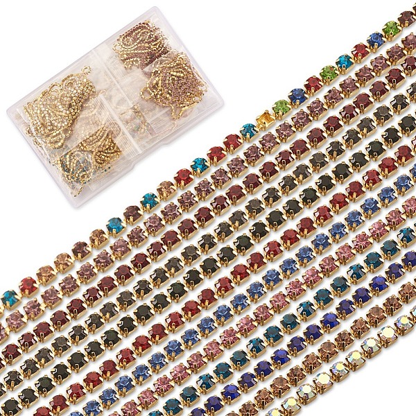 PandaHall Craftdady 12M 12 Colors Unplated Brass Rhinestone Strass Chains, Rhinestone Cup Chains, Nickel Free, Grade A, Mixed Color, 2.2mm..., Multicolor
PandaHall Craftdady 12M 12 Colors Unplated Brass Rhinestone Strass Chains, Rhinestone Cup Chains, Nickel Free, Grade A, Mixed Color, 2.2mm..., Multicolor