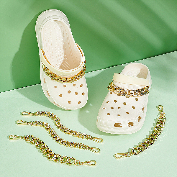 PandaHall 6pcs Shoe Chains 3 Styles Croc Shoe Charms Decoration DIY Hanging Shoe Chains with Snap Clasps for Teen Man Women Adults Clog...
PandaHall 6pcs Shoe Chains 3 Styles Croc Shoe Charms Decoration DIY Hanging Shoe Chains with Snap Clasps for Teen Man Women Adults Clog...