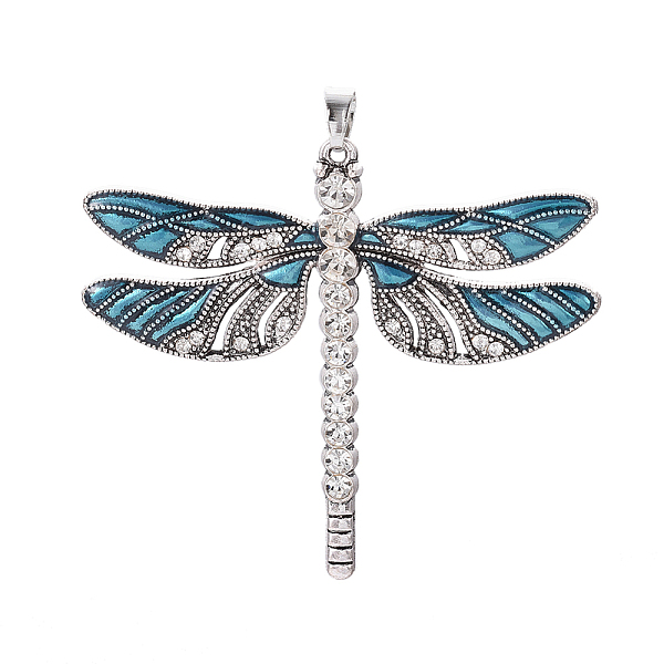 PandaHall Alloy Big Pendants, with Enamel and Rhinestone, Dragonfly, Sky Blue, 56.5x64.5x4.5mm, Hole: 4.5x6mm Alloy Rhinestone+Enamel..., Clear
PandaHall Alloy Big Pendants, with Enamel and Rhinestone, Dragonfly, Sky Blue, 56.5x64.5x4.5mm, Hole: 4.5x6mm Alloy Rhinestone+Enamel..., Clear