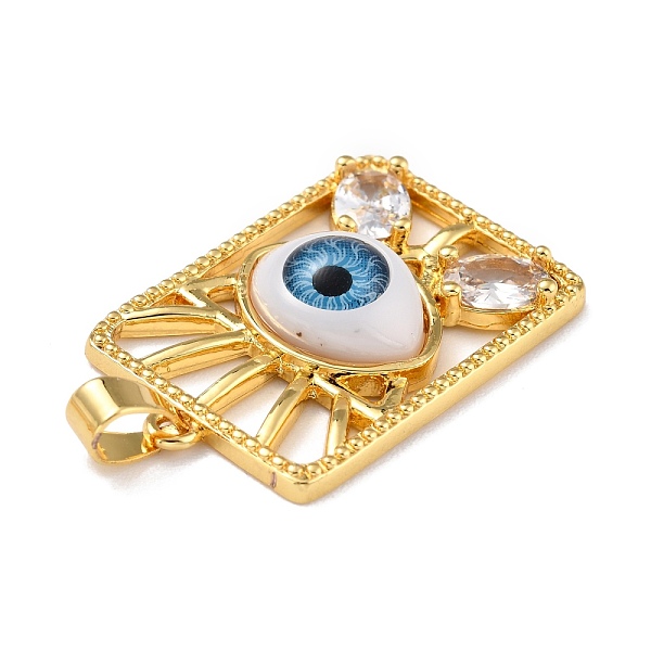 PandaHall Brass Micro Pave Clear Cubic Zirconia Pendants, with Resin, Real 18K Gold Plated, Rectangle with Eye, Light Sky Blue...
PandaHall Brass Micro Pave Clear Cubic Zirconia Pendants, with Resin, Real 18K Gold Plated, Rectangle with Eye, Light Sky Blue...