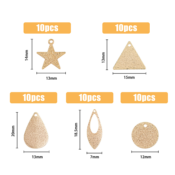PandaHall SUPERFINDINGS 50pcs 5 Styles Brass Flat Round Pendants Gold Star Triangle Horse Eye Teardrop Earring Charms Mini Jewelry Connector...
PandaHall SUPERFINDINGS 50pcs 5 Styles Brass Flat Round Pendants Gold Star Triangle Horse Eye Teardrop Earring Charms Mini Jewelry Connector...