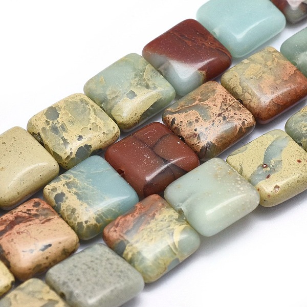 PandaHall Natural Aqua Terra Jasper Beads Strands, Square, 10x10x4~4.5mm, Hole: 0.7mm, about 40pcs/strand, 15.7 inch(40cm) Aqua Terra Jasper...
PandaHall Natural Aqua Terra Jasper Beads Strands, Square, 10x10x4~4.5mm, Hole: 0.7mm, about 40pcs/strand, 15.7 inch(40cm) Aqua Terra Jasper...
