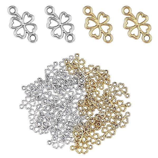 PandaHall 60 Pieces Four Leaf Clover Connector Charm Alloy Lucky Clover Charm Pendant with Jump Ring for Jewelry Necklace Bracelet Earring...
PandaHall 60 Pieces Four Leaf Clover Connector Charm Alloy Lucky Clover Charm Pendant with Jump Ring for Jewelry Necklace Bracelet Earring...