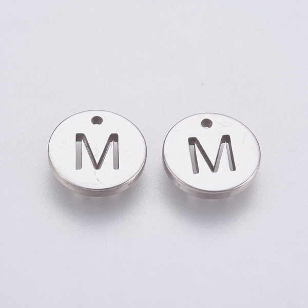PandaHall 304 Stainless Steel Charms, Flat Round with Letter, Stainless Steel Color, Letter.M, 10x1mm, Hole: 1mm 304 Stainless Steel Letter...
PandaHall 304 Stainless Steel Charms, Flat Round with Letter, Stainless Steel Color, Letter.M, 10x1mm, Hole: 1mm 304 Stainless Steel Letter...