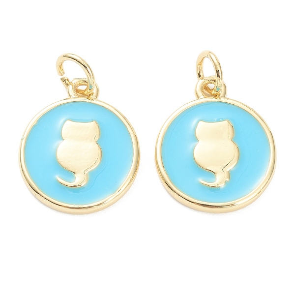 PandaHall Brass Enamel Pendants, Long-Lasting Plated, Real 18K Gold Plated, Flat Round with Cat, Light Blue, 15.5x12.5x2mm, Hole: 3mm...
PandaHall Brass Enamel Pendants, Long-Lasting Plated, Real 18K Gold Plated, Flat Round with Cat, Light Blue, 15.5x12.5x2mm, Hole: 3mm...