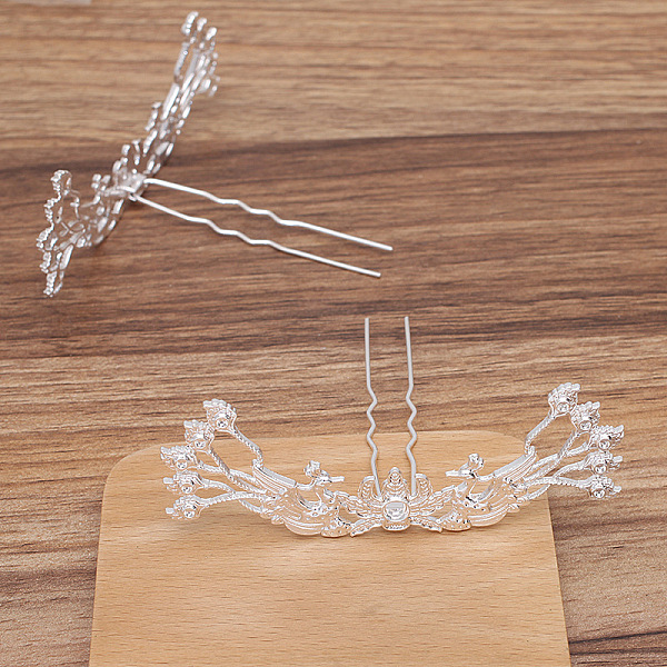 PandaHall Phoenix Alloy Hair Forks Findings, with Iron Forks, Silver, 100x34mm Alloy
PandaHall Phoenix Alloy Hair Forks Findings, with Iron Forks, Silver, 100x34mm Alloy