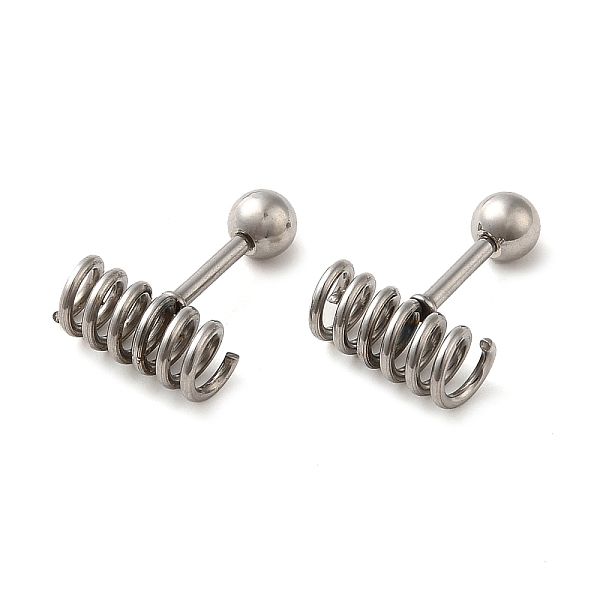 PandaHall 304 Stainless Steel Stud Earrings, Spiral, Stainless Steel Color, 4.5x11mm 304 Stainless Steel
PandaHall 304 Stainless Steel Stud Earrings, Spiral, Stainless Steel Color, 4.5x11mm 304 Stainless Steel