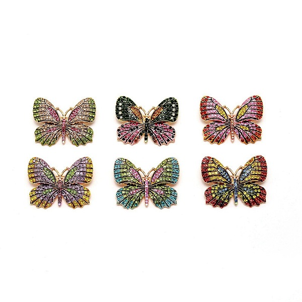 PandaHall 6Pcs 6 Color Exquisite Butterfly Alloy Rhinestone Brooches Set for Backpack Clothes, Golden, Mixed Color, 37x46.5x4.5mm, 1pc/color..., Multicolor
PandaHall 6Pcs 6 Color Exquisite Butterfly Alloy Rhinestone Brooches Set for Backpack Clothes, Golden, Mixed Color, 37x46.5x4.5mm, 1pc/color..., Multicolor