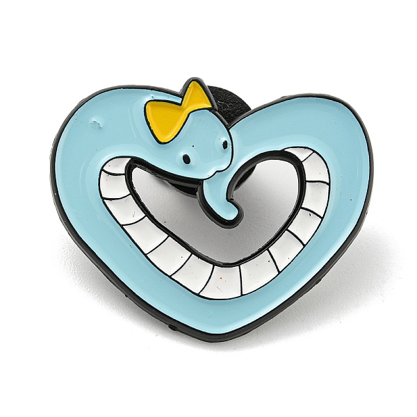 PandaHall Light Blue Snake Enamel Pins, Black Alloy Animal Badge for Women, Heart, 25.2x30.6x1.4mm Alloy+Enamel Heart
PandaHall Light Blue Snake Enamel Pins, Black Alloy Animal Badge for Women, Heart, 25.2x30.6x1.4mm Alloy+Enamel Heart
