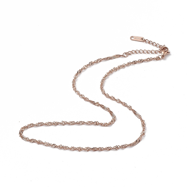 PandaHall Ion Plating(IP) 304 Stainless Steel Singapore Chain Necklace for Men Women, Rose Gold, 15.94 inch(40.5cm) 304 Stainless Steel
PandaHall Ion Plating(IP) 304 Stainless Steel Singapore Chain Necklace for Men Women, Rose Gold, 15.94 inch(40.5cm) 304 Stainless Steel