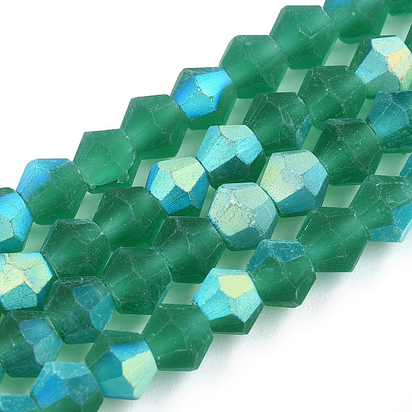PandaHall Imitate Austrian Crystal Bicone Frosted Glass Beads Strands, Grade AA, Faceted, Sea Green, 3.5x3mm, Hole: 0.8mm, about...
PandaHall Imitate Austrian Crystal Bicone Frosted Glass Beads Strands, Grade AA, Faceted, Sea Green, 3.5x3mm, Hole: 0.8mm, about...