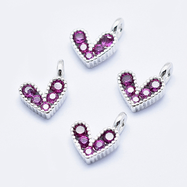 PandaHall Brass Micro Pave Cubic Zirconia Charms, Long-Lasting Plated, Lead Free & Nickel Free & Cadmium Free, Heart, Hot Pink, Real...
PandaHall Brass Micro Pave Cubic Zirconia Charms, Long-Lasting Plated, Lead Free & Nickel Free & Cadmium Free, Heart, Hot Pink, Real...