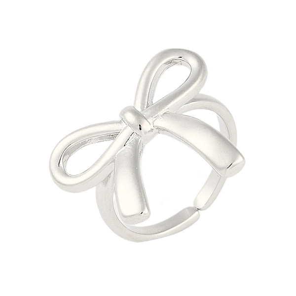 PandaHall Bowknot Brass Open Cuff Ring for Women, Real Platinum Plated, Bowknot: 20x22.5mm, Adjustable Brass Bowknot
PandaHall Bowknot Brass Open Cuff Ring for Women, Real Platinum Plated, Bowknot: 20x22.5mm, Adjustable Brass Bowknot