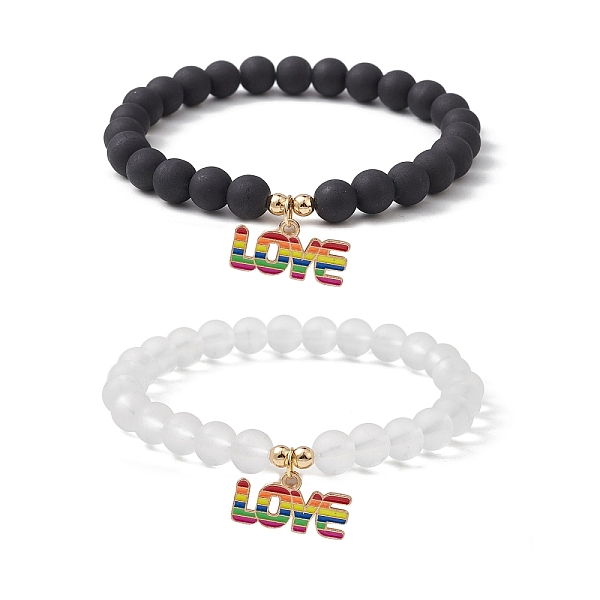 PandaHall 2Pcs 2 Style Synthetic Hematite & Glass Round Beaded Stretch Bracelets Set, Pride Rainbow Flag Alloy Enamel Charms Stackable...
PandaHall 2Pcs 2 Style Synthetic Hematite & Glass Round Beaded Stretch Bracelets Set, Pride Rainbow Flag Alloy Enamel Charms Stackable...