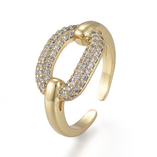 PandaHall Brass Micro Pave Cubic Zirconia Cuff Rings, Open Rings, Long-Lasting Plated, Oval, Real 18K Gold Plated, Clear, Size 6, Inner...
PandaHall Brass Micro Pave Cubic Zirconia Cuff Rings, Open Rings, Long-Lasting Plated, Oval, Real 18K Gold Plated, Clear, Size 6, Inner...