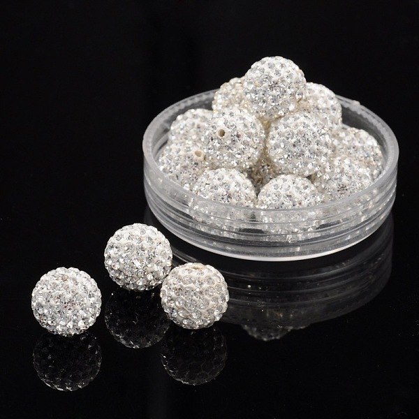 PandaHall Pave Disco Ball Beads, Polymer Clay Rhinestone Beads, Grade A, Crystal, PP13(1.9~2mm), 12mm, Hole: 1mm Polymer Clay+Glass..., Clear
PandaHall Pave Disco Ball Beads, Polymer Clay Rhinestone Beads, Grade A, Crystal, PP13(1.9~2mm), 12mm, Hole: 1mm Polymer Clay+Glass..., Clear