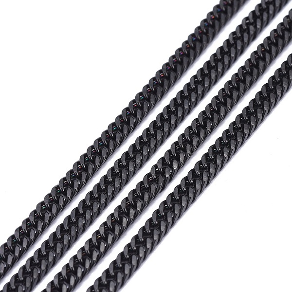 PandaHall 304 Stainless Steel Diamond Cut Curb Chains, Cuban Link Chain, Unwelded, Faceted, with Spool, Electrophoresis Black, 5x3.5x0.7mm...
PandaHall 304 Stainless Steel Diamond Cut Curb Chains, Cuban Link Chain, Unwelded, Faceted, with Spool, Electrophoresis Black, 5x3.5x0.7mm...