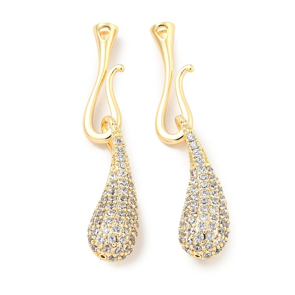 PandaHall Brass Micro Pave Clear Cubic Zirconia S-Hook Clasps, Teardrop, Real 18K Gold Plated, Hook: 18.5x6x4mm, Inner Diameter: 2.5mm...
PandaHall Brass Micro Pave Clear Cubic Zirconia S-Hook Clasps, Teardrop, Real 18K Gold Plated, Hook: 18.5x6x4mm, Inner Diameter: 2.5mm...