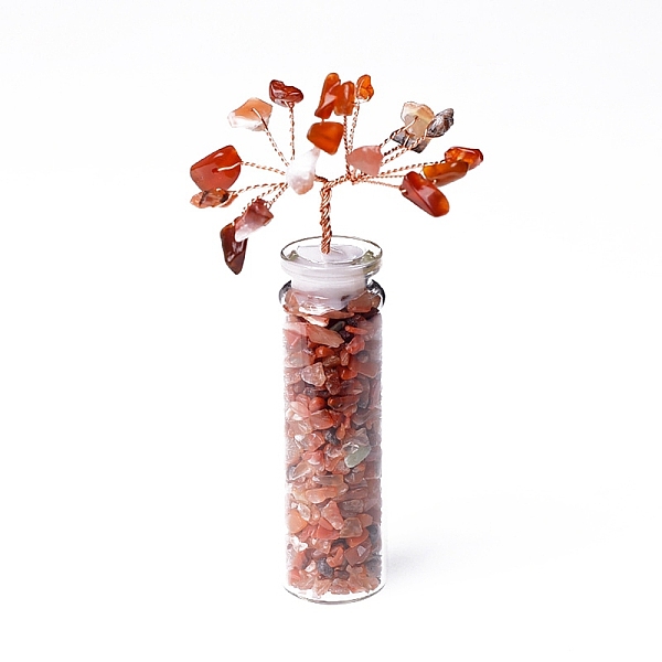 PandaHall Natural Carnelian Chips Tree of Life Decorations, Glass Wish Bottle with Copper Wire Feng Shui Energy Stone Gift for Women Men...
PandaHall Natural Carnelian Chips Tree of Life Decorations, Glass Wish Bottle with Copper Wire Feng Shui Energy Stone Gift for Women Men...
