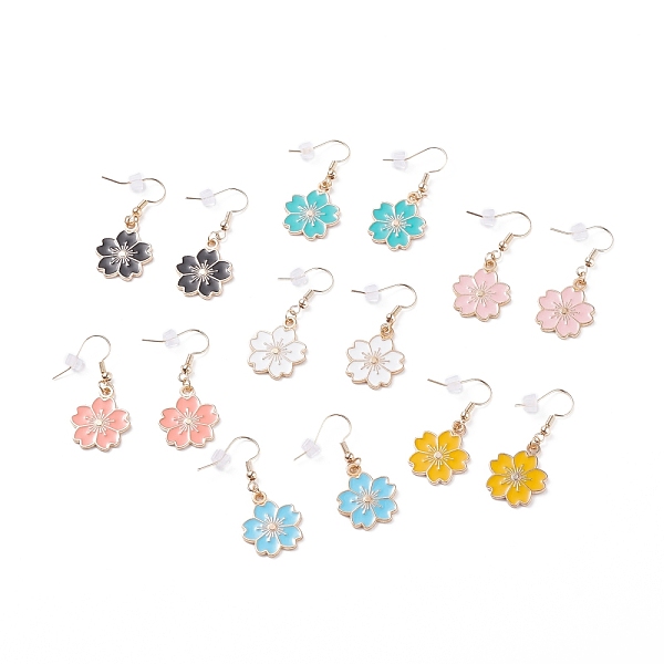 PandaHall Sakura Flower Enamel Dangle Earrings, Brass Drop Earrings for Women, Mixed Color, 40mm, Pin: 0.7mm Alloy Multicolor
PandaHall Sakura Flower Enamel Dangle Earrings, Brass Drop Earrings for Women, Mixed Color, 40mm, Pin: 0.7mm Alloy Multicolor