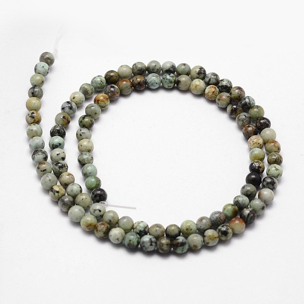 PandaHall Natural African Turquoise(Jasper) Beads Strands, Round, 4mm, Hole: 1mm, about 86pcs/strand, 15 inch African Turquoise(Jasper)...
PandaHall Natural African Turquoise(Jasper) Beads Strands, Round, 4mm, Hole: 1mm, about 86pcs/strand, 15 inch African Turquoise(Jasper)...