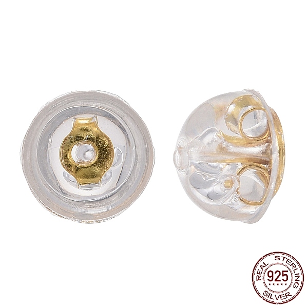 PandaHall 925 Sterling Silver Ear Nuts, with 925 Stamp, Golden, 5.5x4mm, Hole: 0.8mm Sterling Silver
PandaHall 925 Sterling Silver Ear Nuts, with 925 Stamp, Golden, 5.5x4mm, Hole: 0.8mm Sterling Silver