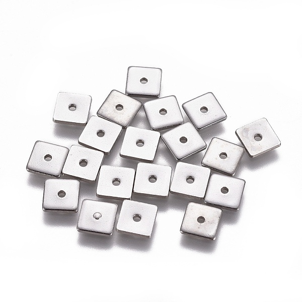 PandaHall 304 Stainless Steel Spacer Beads, Square, Stainless Steel Color, 6x6x0.8mm, Hole: 1.2mm 304 Stainless Steel Square
PandaHall 304 Stainless Steel Spacer Beads, Square, Stainless Steel Color, 6x6x0.8mm, Hole: 1.2mm 304 Stainless Steel Square